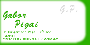 gabor pigai business card